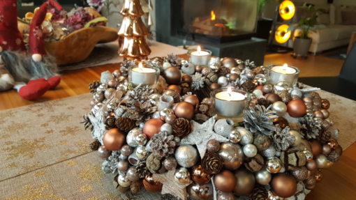 Adventskranz Taupe