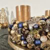 Adventskranz edel in Königsblau und Gold