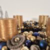Adventskranz edel in Königsblau und Gold